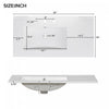 Derek 36 Inch Modern Bathroom Vanity with Ceramic Sink & Multi Storage, White | Meuble de salle de bain moderne Derek 36 pouces avec lavabo ceramique et rangement multiple, blanc