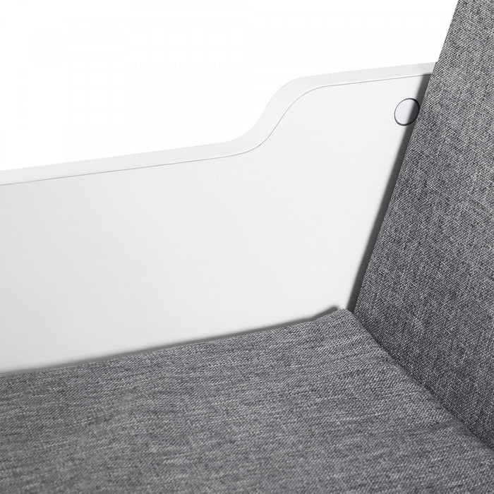 HOMCOM 6-Cubby Bookcase Bookshelf with Cushion Reading Nook, Grey