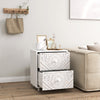 HOMCOM Nightstand, Bedside Table with 2 Drawers, Mid-Century Style, White