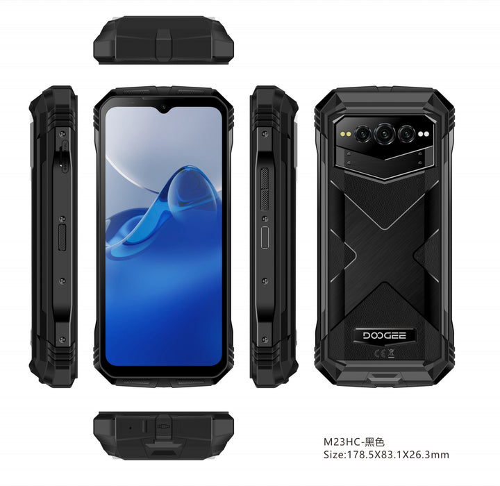Doogee V Max Pro 5g Rugged Phone 108mp Camera - 22,000mah Battery 512gb Storage 6.58” Fhd+ 120hz Display Black
