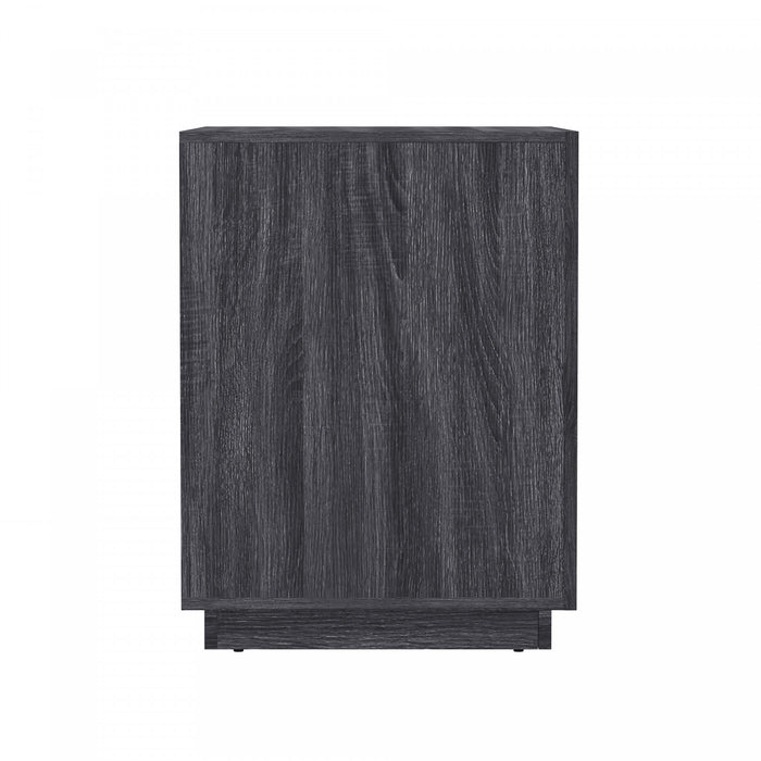 Soren Contemporary 32\" Nightstand in Charcoal Gray (2-Drawer)