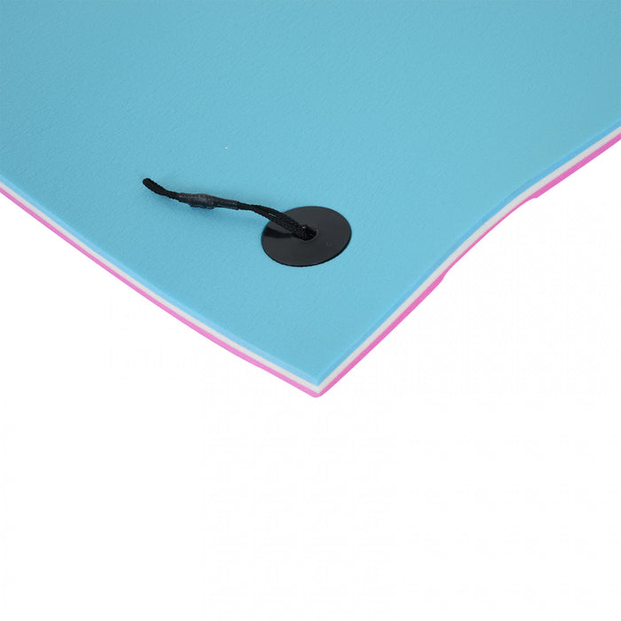 HOMCOM 7.5x4ft Floating Mat Floating Lily Pad Water Carpet Float Aqua Mat Water Recreation and Relaxing in Lake, River, Beach, Swimming Pool, Blue