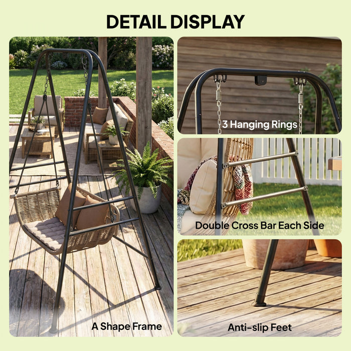 Outsunny Hanging Hammock Stand for Porch Swing Chair (Only Construction)