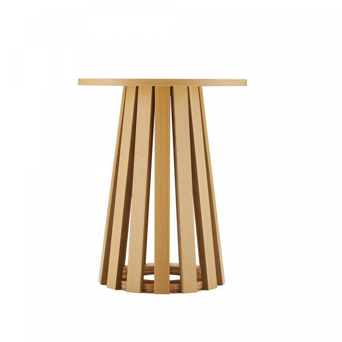 Layla Scandinavian Modern End Table in Light Oak - Set of 2