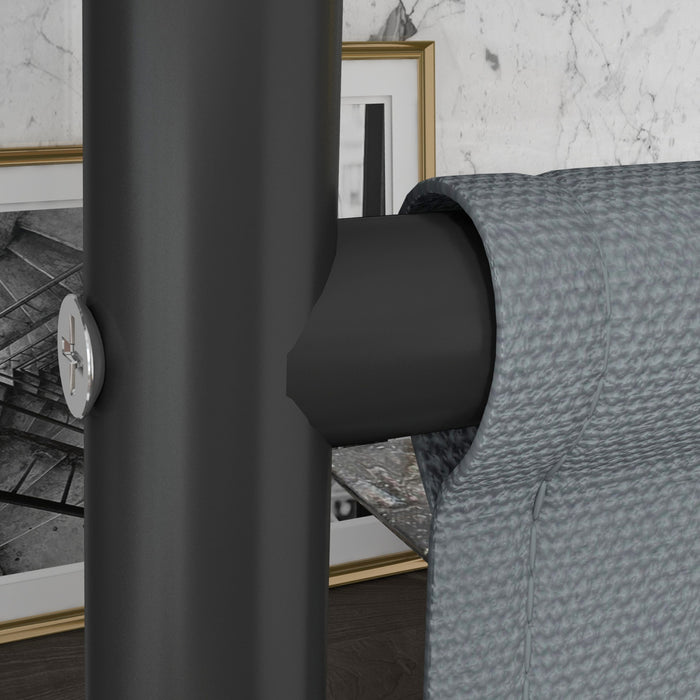 Outsunny Room Divider With Wheels, 6ft Rolling Privacy Screen, Dark Grey