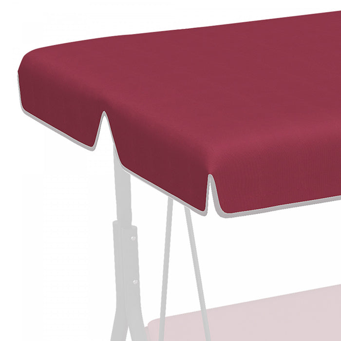 Outsunny 2 Seater Swing Canopy Replacement, Outdoor Swing Seat Top Cover, Uv50+ Sun Shade (canopy Only), Wine Red