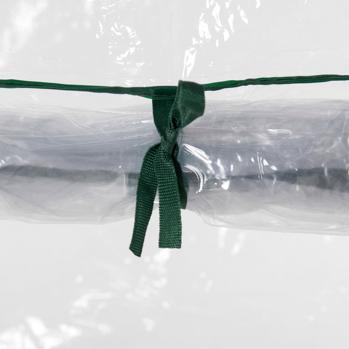 Outsunny 40\"l X 20\"w X 59\"h Walk-in Garden Greenhouse With Durable Steel Frame Outdoor Hot House Tomato Plant Warm House W/ Roll Up Door, Pvc Cover, Clear