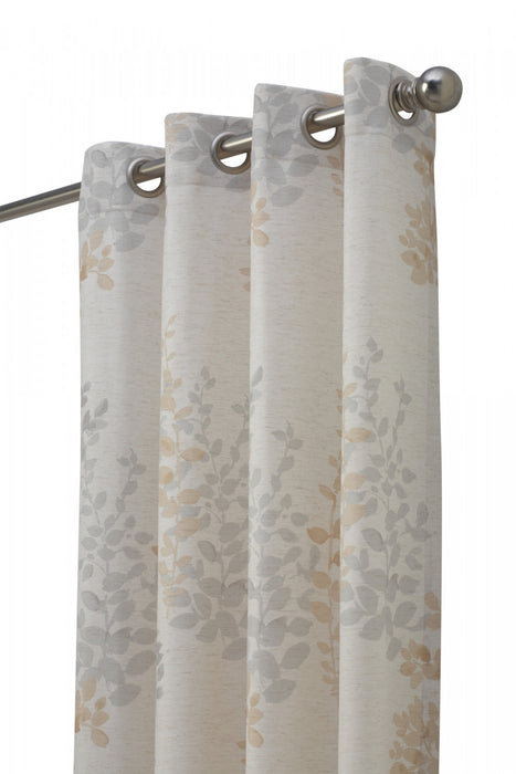 Habitat Lana Ivory Light Filtering Grommet Curtain Panel - 50 x 63