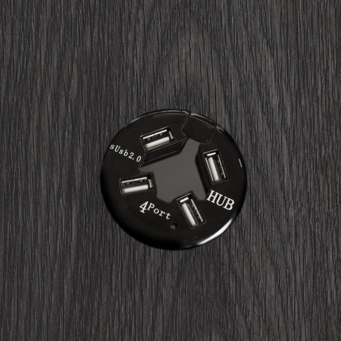 Step One Essential 2-Drawer Nightstand with 4 USB port Gray Oak - South Shore