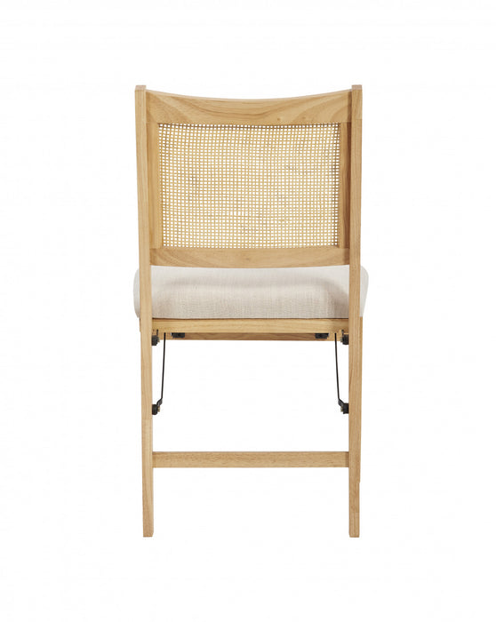 Bauer Fabric Cane Folding Dining Chair - Natural