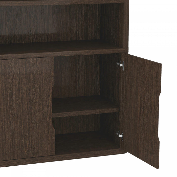 Rivington Modern 40\" Bookcase Cabinet in Walnut - Set of 2