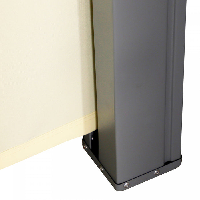 Outsunny 118\" X 71\" Retractable Side Awning Folding Privacy Screen Cream