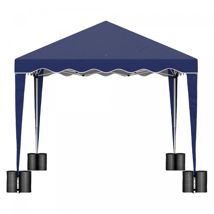 Outsunny 10' X 10' Pop Up Canopy Tent With Carry Bag Blue