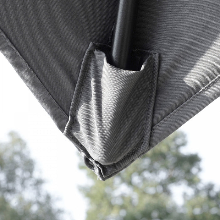 Outsunny 10' X 10' Cantilever Patio Umbrella With Double Top, Light Grey