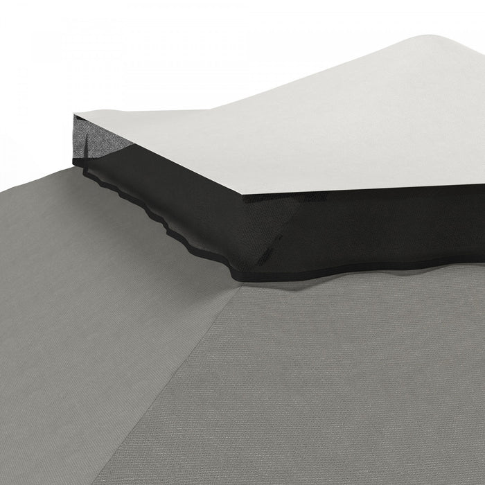 Outsunny 11' X 11' Pop-up Gazebo With Double Roof Carrying Bag, Dark Grey