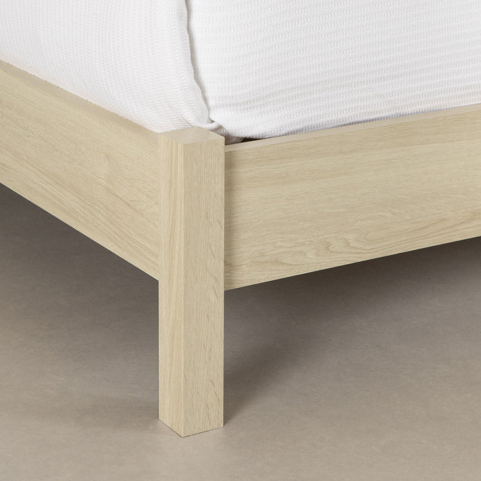 Step One Essential Queen Platform Bed - Bleached Oak 