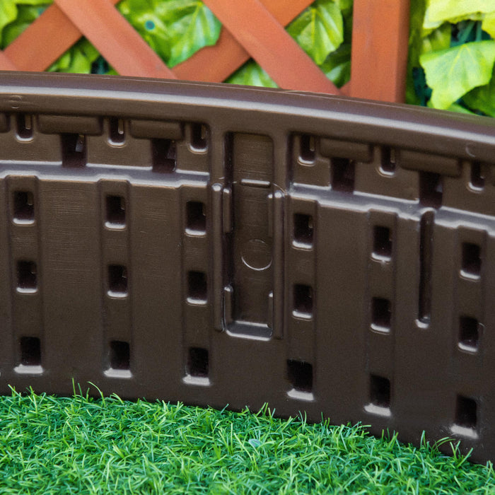 Outsunny 48\" Raise Garden Bed Kit, Round Planter Box Above Ground For Flowers/herb/vegetables Outdoor Garden Backyard With Easy Assembly, Brown