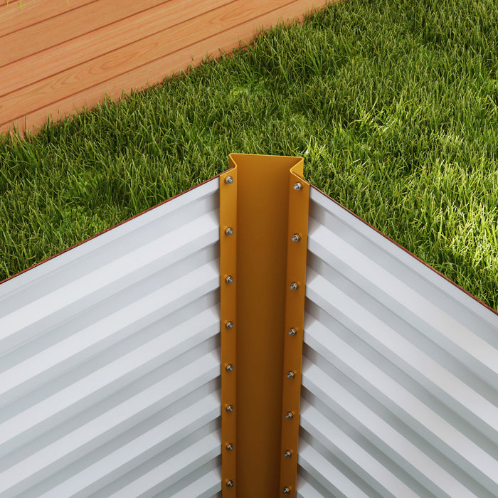 Outsunny Set of 2 Raised Garden Bed, Planter Box, Distressed Dark Brown