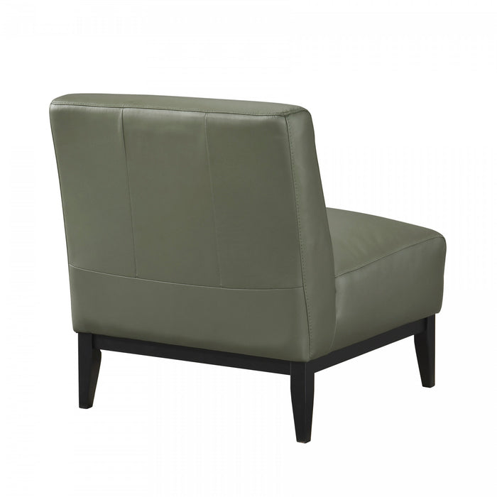 Murdock Accent Chair Green Leather