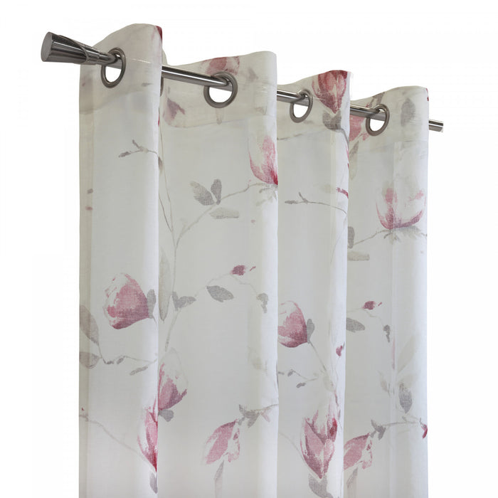 Habitat Symphony Rose Sheer Grommet Curtain Panel - 52 x 84