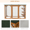 Pawhut Cat Cage Indoor Catio Outdoor Cat Enclosure Pet House Small Animal Hutch For Rabbit, Kitten, |Pawhut Maison D'exterieur En Bois Pour Chat Cage Interieure Avec Toit En Asphalte, Plateformes A Plu