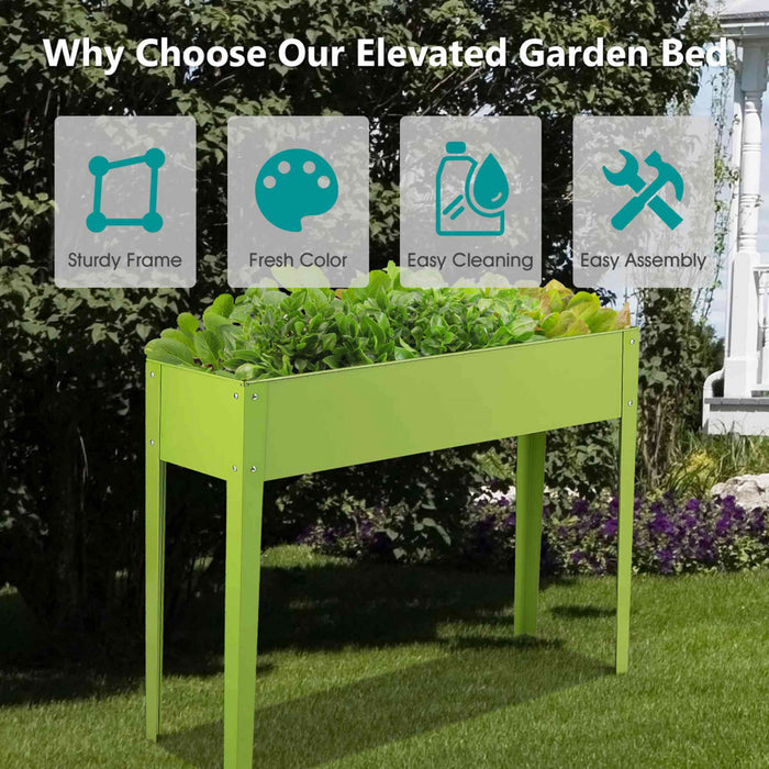 Costway 40\"x12\" Outdoor Elevated Garden Plant Stand Raised Tall Flower Bed