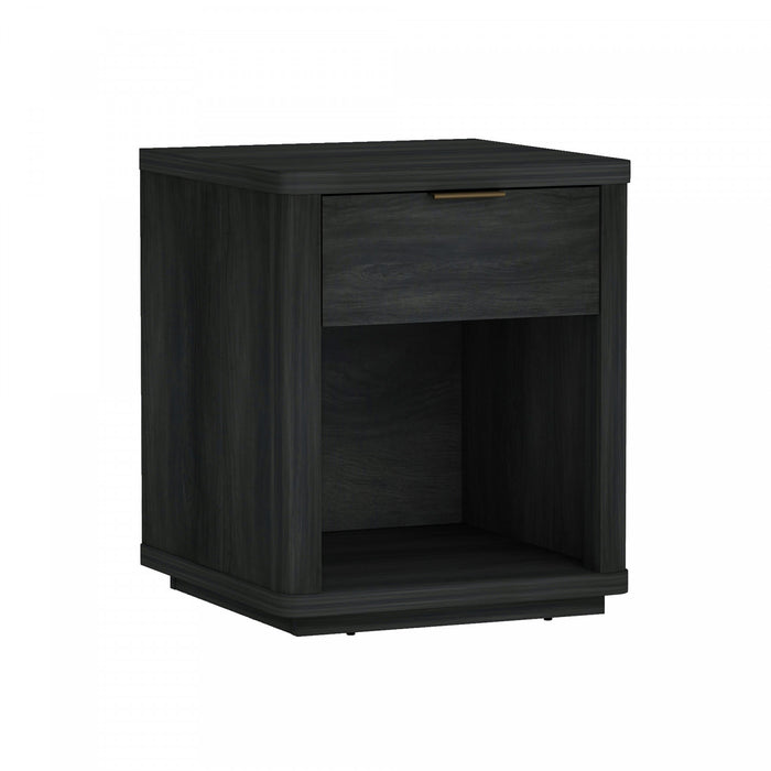 Evelyn Modern 20\" Nightstand in Charcoal Gray (1-Drawer)