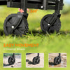 Outsunny Collapsible Folding Wagon Cart, Portable Outdoor Utility Compact Small Garden Cart with Universal Wheels and Adjustable Handle for Sports, Camping, Shopping, Grey