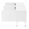 Serene 70.8 Inch Modern TV Cabinet with Curved Line Doors and Metal Legs, White | Serene Meuble TV Moderne 70.8 po avec Portes a Lignes Courbees et Pieds Metalliques, Blanc