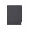 Elara Contemporary 18" Solid Wood Nightstand in Charcoal Gray (2-Drawer) | Table de nuit contemporaine Elara 18" en bois massif gris charbon (2 tiroirs)