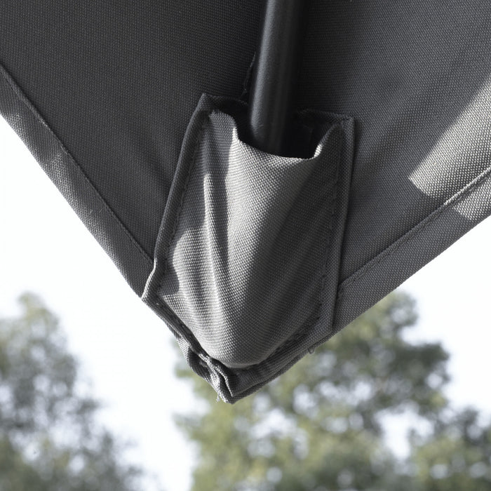 Outsunny 10' X 10' Cantilever Patio Umbrella, Charcoal Grey