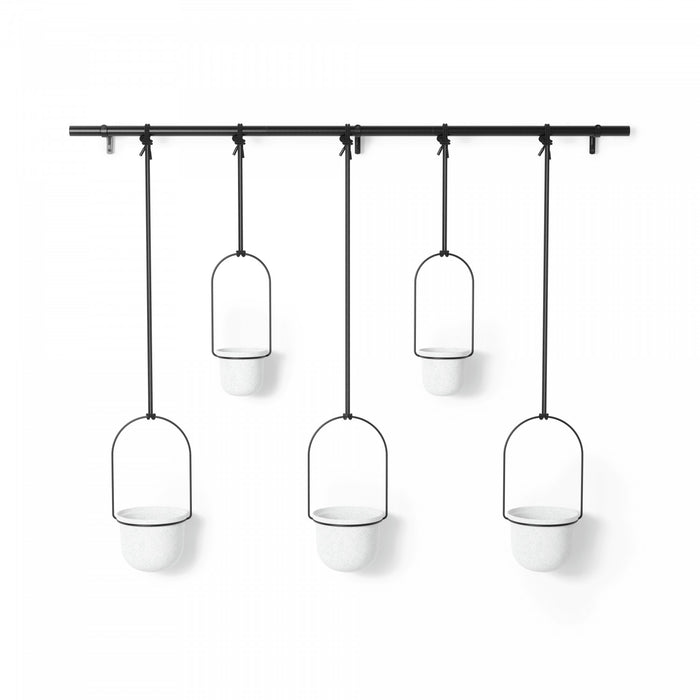 Umbra White Triflora Hanging Planter - Set of 6
