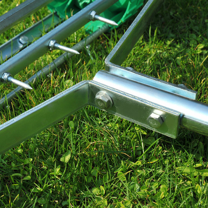Outsunny Manual Lawn Aerator with Adjustable Handle, Aerator Lawn Tool for Soil Aeration, Grass Aerator for Lawn, Yard, Garden
