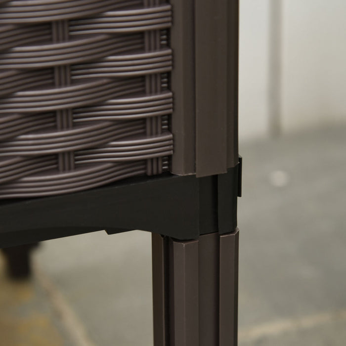 Outsunny 2-piece Raised Garden Bed PP Raised Flower Bed