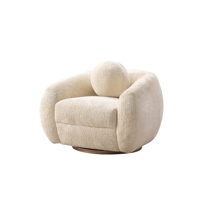 Tribeca Mid-Century Modern 3-Piece Sofa Set in Cream