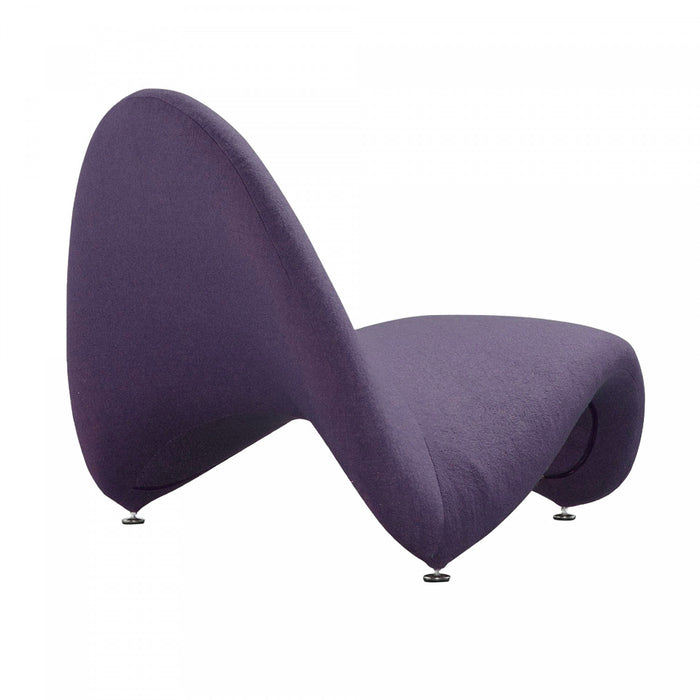 MoMa Modern Wool Blend Accent Chair in Purple - Set of 2