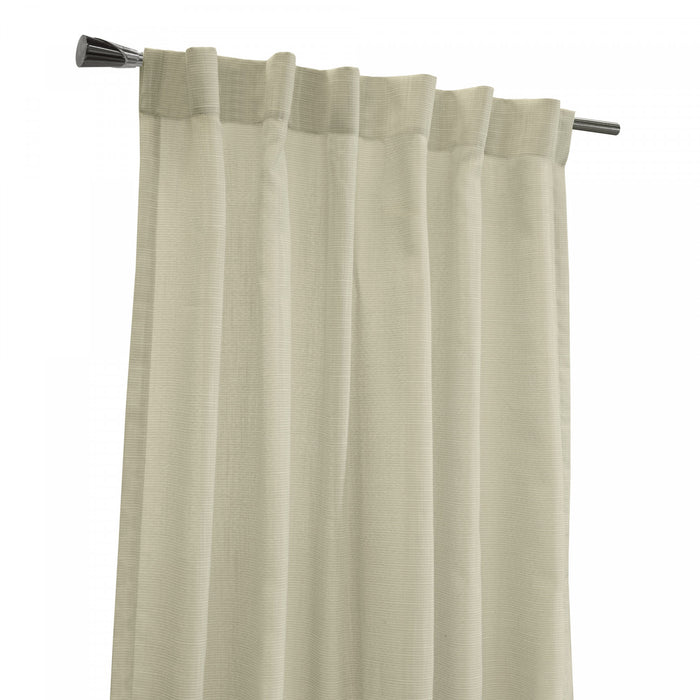 Habitat Bolton Linen Light Filtering Dual Header Curtain Panel - 52 x 95