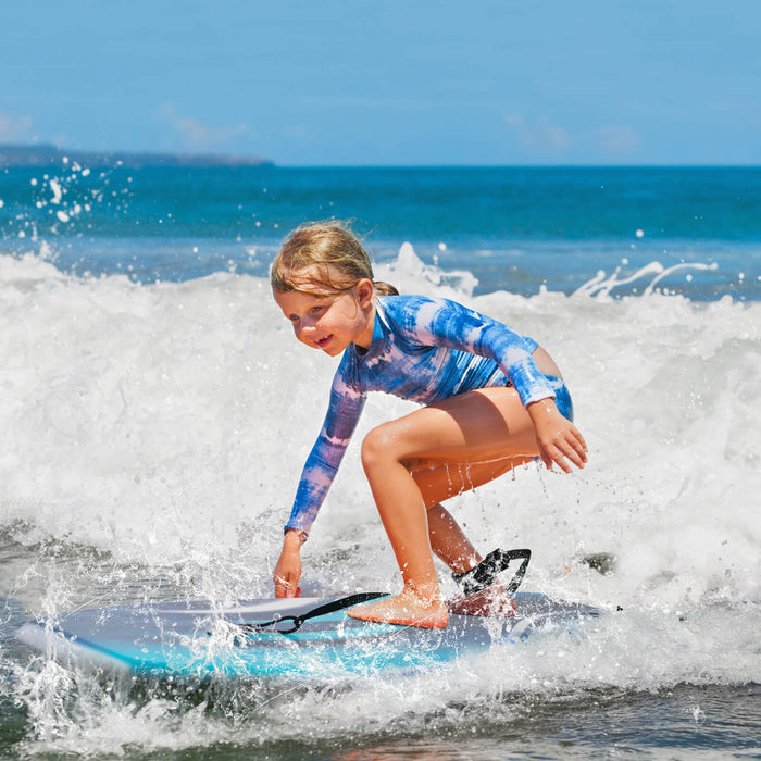 Costway 37\" Lightweight Body Board With Eps Core Xpe Deck Hdpe Bottom Crescent Tail Blue