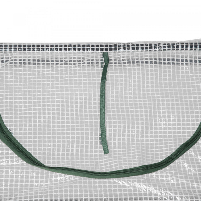 Outsunny 47\" X 24\" X 24\" Portable Mini Tunnel Greenhouse Garden Planting Outdoor Flower Warm House Box With 2 Windows Steel Frame Pe Cover, White