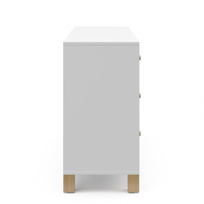 Storkcraft California 6 Drawer Dresser - White/Driftwood