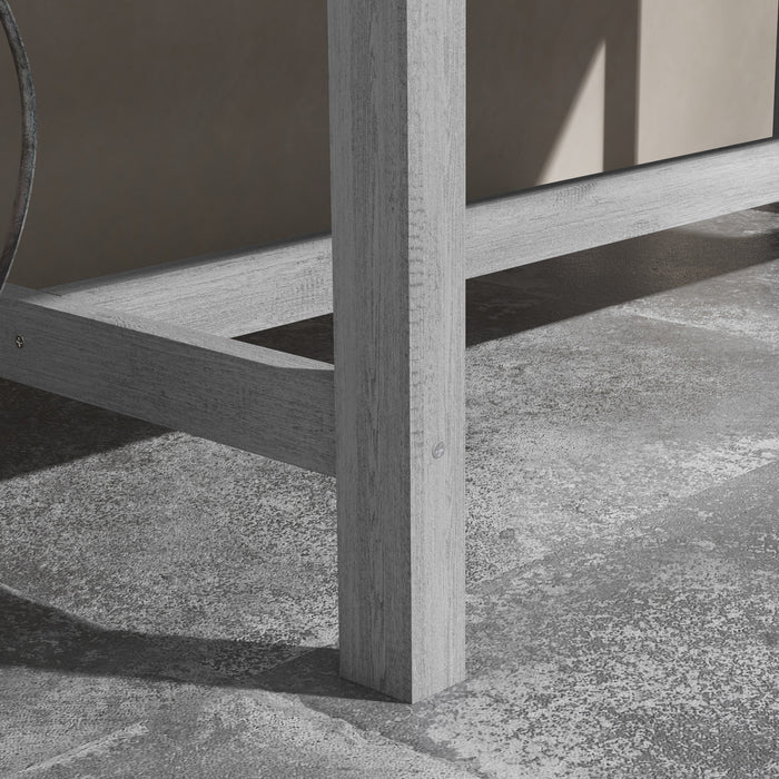 Outsunny Raised Garden Bed With Cold Frame Greenhouse Vent Distressed Grey