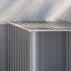 Outsunny 3.3' X 3.4' Lean-to Garden Storage Shed, Outdoor Galvanized Steel Tool House With Lockable |Outsunny 3.3' X 3.4' Abri De Jardin Avec Porte Verrouillable Gris