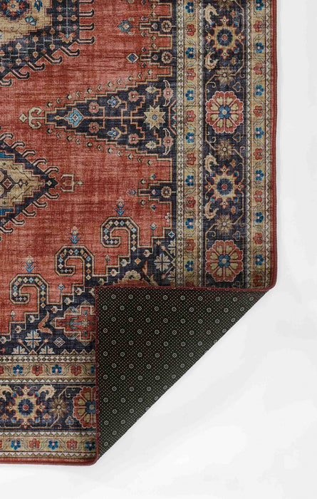 Tracy Traditional 8'0\" x 10'0\" Area Rug in Orange Indoor Area Rug