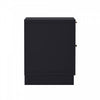 Elara Contemporary 18" Solid Wood Nightstand in Black (2-Drawer) | Table de nuit contemporaine Elara 18" en bois massif noir (2 tiroirs)