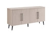 Jodie Mid-Century Modern 65" Fluted Sideboard in Whitewashed Oak Buffet | Buffet Jodie style milieu du siecle de 165 cm a rainures, chene blanchi