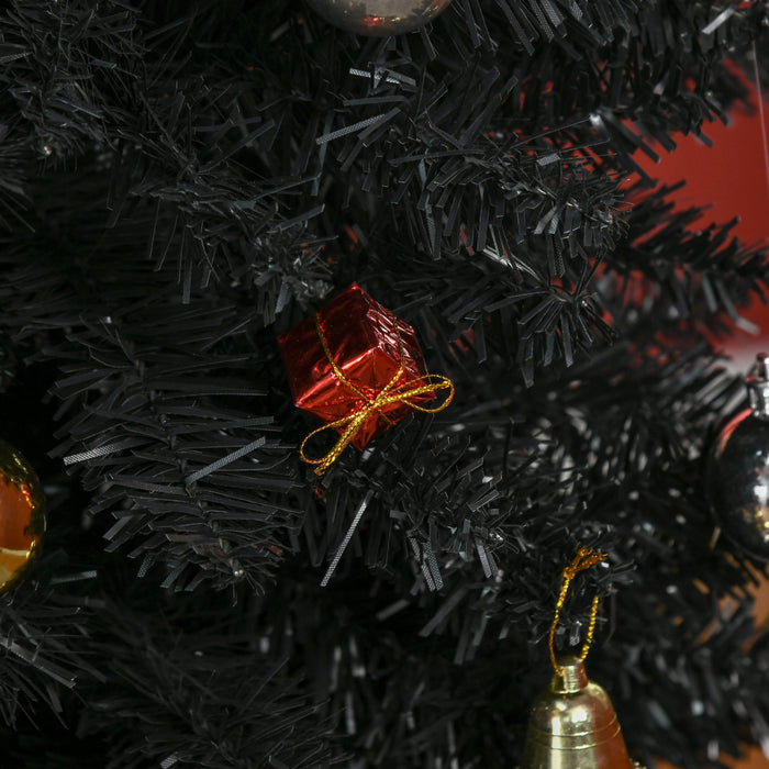 Homcom Pencil Christmas Tree, Slim Xmas Tree With Realistic Branches