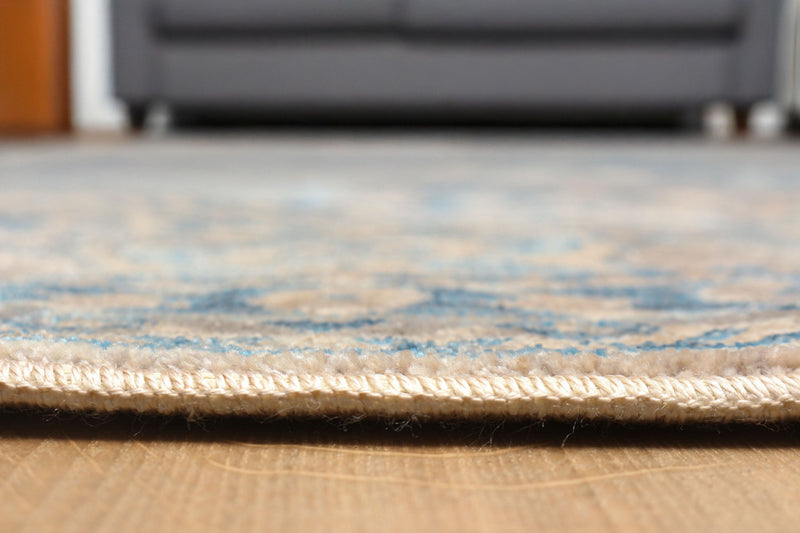 Ariana Traditional 5'0\" x 5'0\" Area Rug in Blue Indoor Area Rug