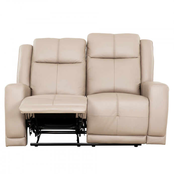 Hollis 57 in. Upholstered Reclining Loveseat - Taupe