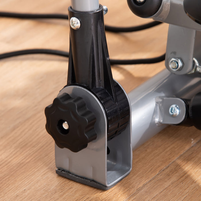 Soozier Twist Stair Stepper Machine With Rocking Handlebars, Silver