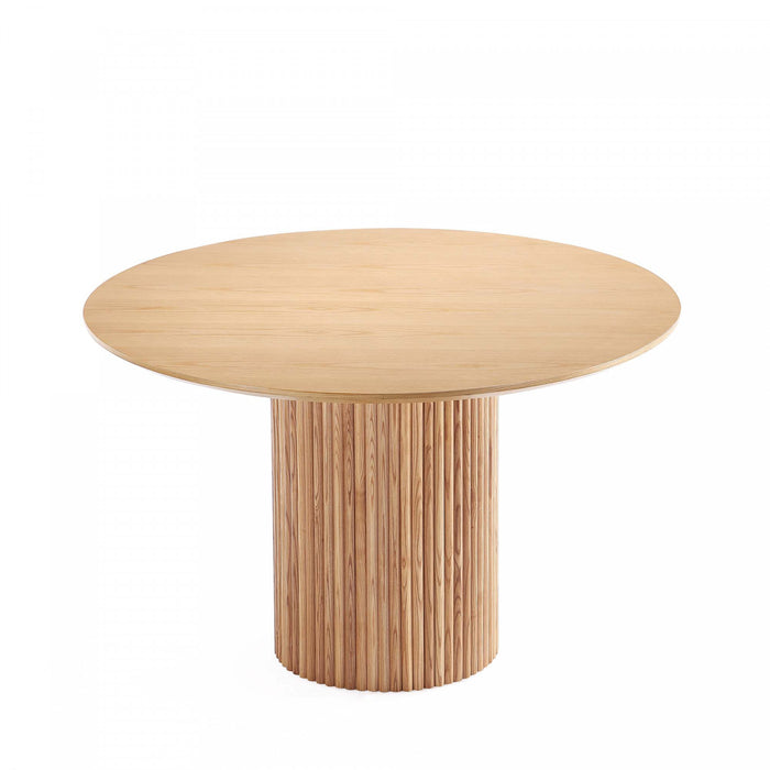 Hathaway Modern Industry Chic 59\" Round Dining Table in Natural